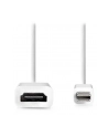Nedis CCGB37650WT02 adapter kablowy 0,2 m Mini DisplayPort HDMI Typu A (Standard) Biały - nr 1