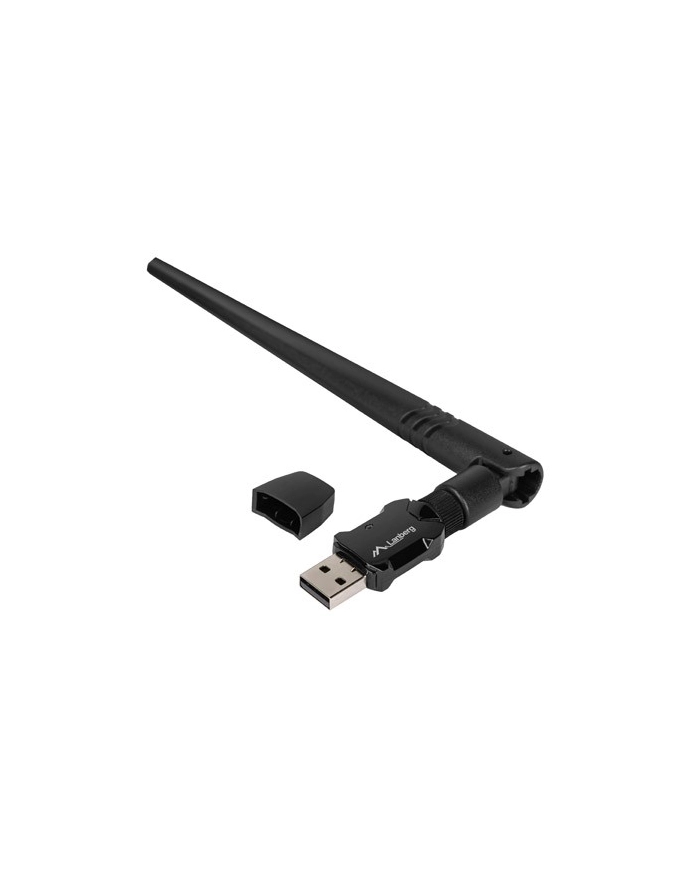 lanberg Karta sieciowa bezprzewodowa WiFi NC-900-WIE USB 2.0 DUAL BAND AX900 1 zewnętrzna antena główny