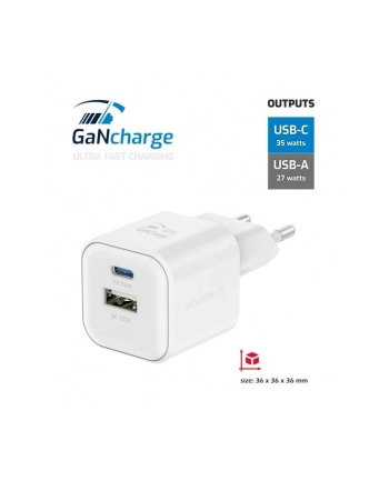 Swissten Ładowarka Sieciowa Qc Usb-A 27 W Usb-C 35