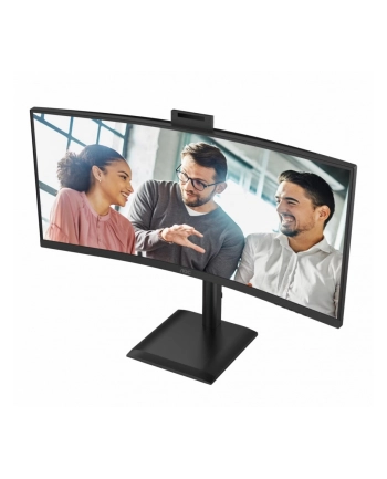 aoc Monitor 34 cale CU34E4CW Curved VA 120Hz HDMIx2 DP RJ45 USB-C HAS Kamera