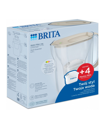 brita Dzbanek filtrujący Style Essential 2.4l + 4 wkłady, piaskowy