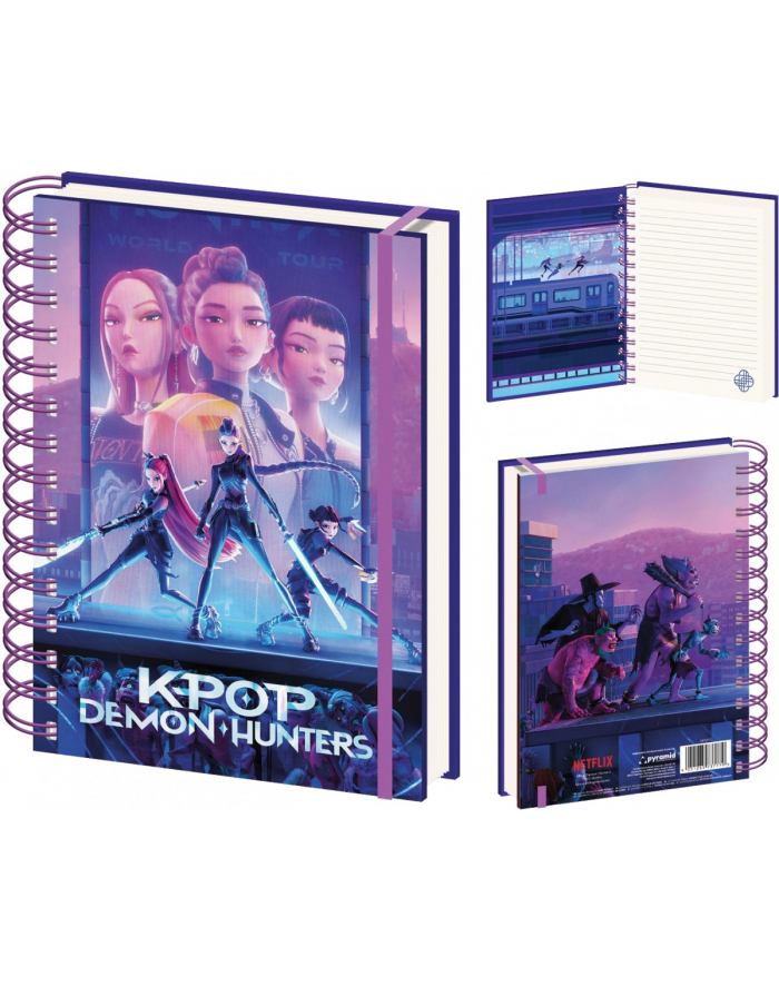 kids euroswan Pamiętnik notatnik spiralny A5 K-POP Demon Hunters główny