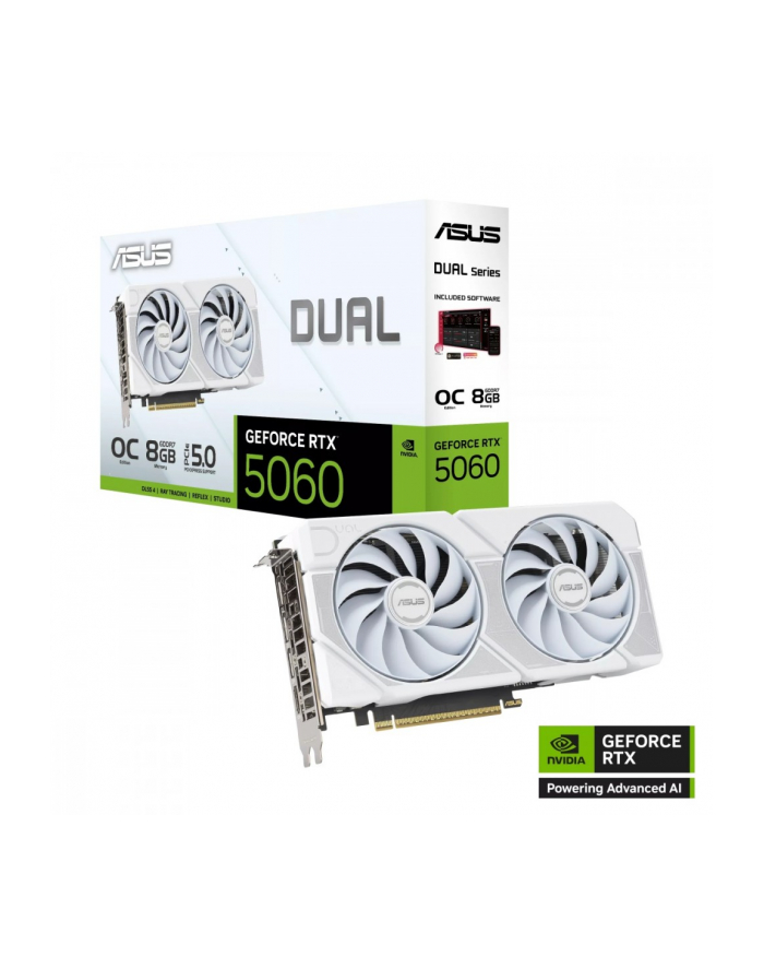 asus Karta graficzna GeForce RTX 5060 DUAL OC WHITE 8G GDDR7 128BIT HDMI/3DP główny