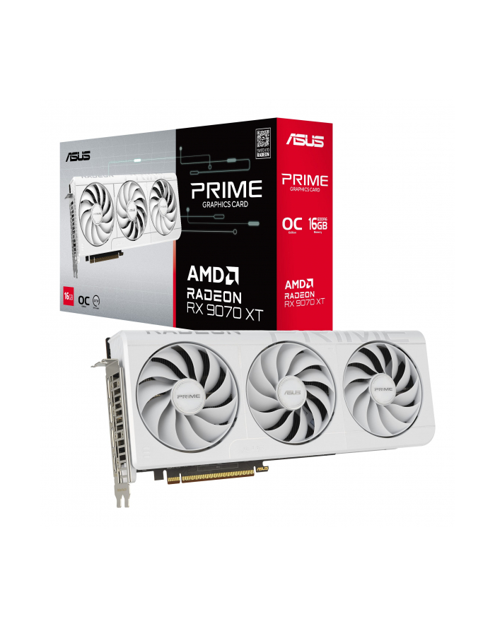 asus Karta graficzna Radeon RX 9070 XT PRIME OC WHITE 16GB GDDR6 256bit 3DP/HDMI główny