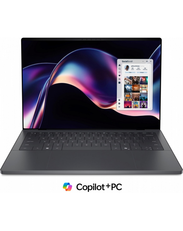 dell Laptop XPS 14 DA14260 Win11Pro Core Ultra X7 358H/32GB/1TB/14 TOUCH/2,8K /Intel Arc/FgrPr/Cam/Mic/Backlit Kb/3 Cell/3Y ProSupport główny