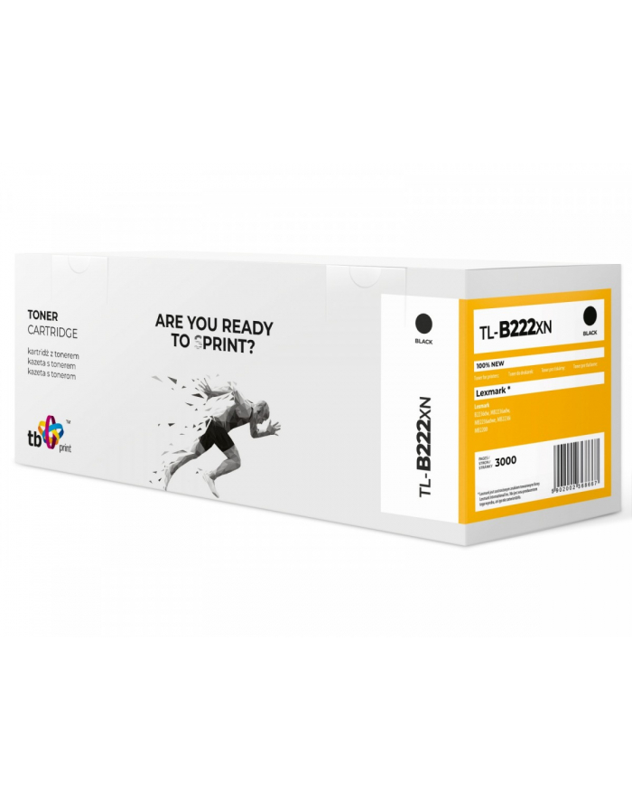 tb print Toner do Lexmark MB2236 TL-B222XN BK 100% nowy główny