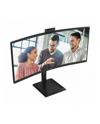 aoc Monitor 34 cale CU34E4CW Curved VA 120Hz HDMIx2 DP RJ45 USB-C HAS Kamera