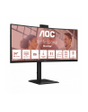 aoc Monitor 34 cale CU34E4CW Curved VA 120Hz HDMIx2 DP RJ45 USB-C HAS Kamera - nr 6