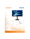 philips Monitor 24B2U3301D 24.1 cala IPS 100Hz HDMI DP USB-C RJ45 Pivot - nr 8