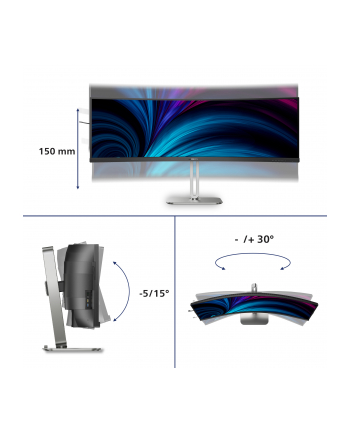 philips Monitor 49B2U5900C 48.8 cala VA 75Hz HDMIx2 DP USB-C RJ45 HAS