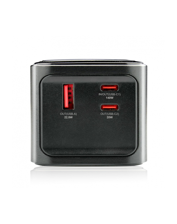 everactive Powerbank 27 000 MAH 2X USB-C 1X USB 162,5W QC4+ wbudowana latarka wyświetlacz LCD główny