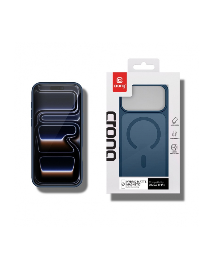 crong Etui Hybrid Matte Magnetic Etui MagSafe iPhone 17 Pro Granatowe główny