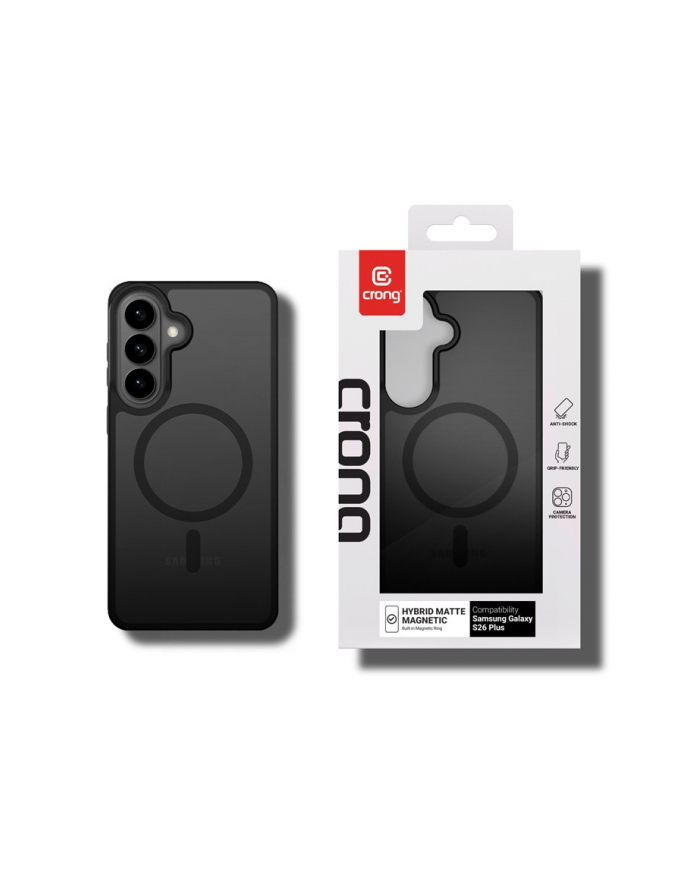 crong Euti Hybrid Matte Magnetic - MagSafe Samsung Galaxy S26+ Czarne główny