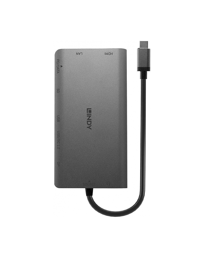 Lindy Replikator portów USB-C do 1xHDMI/1xDP/1xRJ45/2xUSB 3.0/1xUSB-C/1xSD/1xAudio (43323) główny