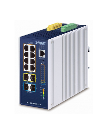 Planet Ip30 Din Rail Industrial L3 Zarządzany Gigabit Ethernet (10 100 1000) Obsługa Poe Niebieski Szary (Igs63298Up2S2X) nr 1