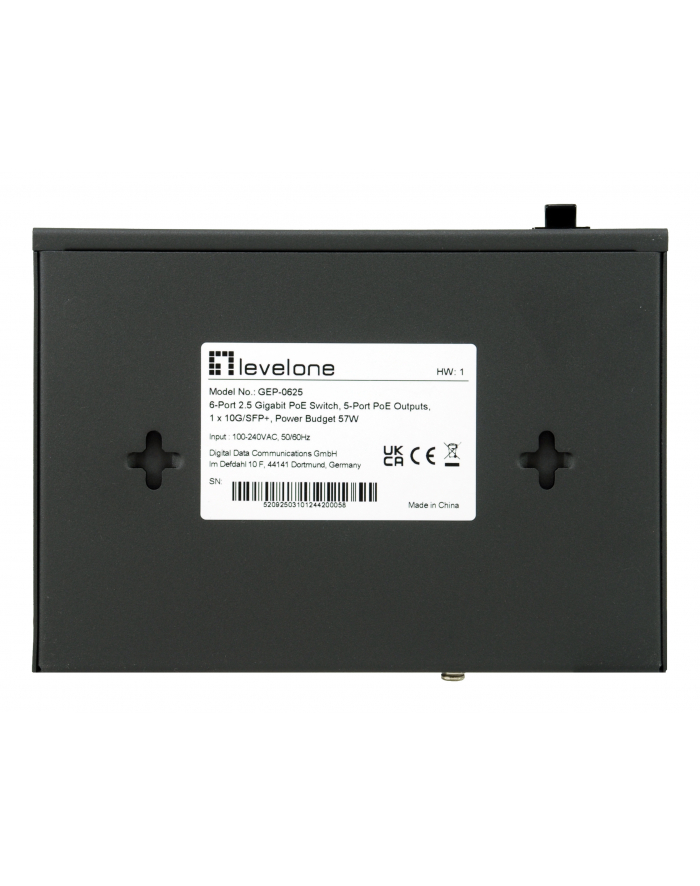 Levelone Switch 6x GE GEP-0625 2.5GbE 57W 8xPoE+ sw (GEP0625) główny