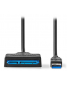Nedis Ccgb75100Bk05 Zmieniacz Płci Kabli Usb A Sata 22 Pin Czarny - nr 1
