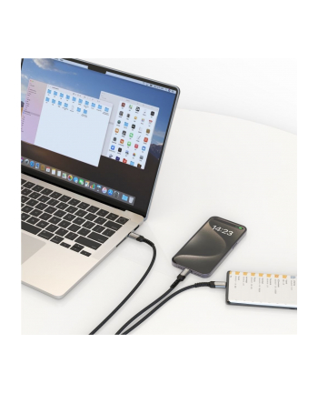 Swissten Kabel Do Ładowania W Oplocie 2W1 Usb C 2X 100 1 5M