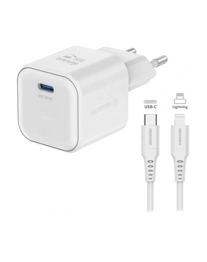 Swissten Ładowarka Sieciowa Usb-C 35 W + Kabel Usb-C/Lightning główny