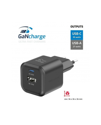 Swissten Czarna Ładowarka Sieciowa Qc Usb-A 27 W Usb-C Pd 35 nr 2