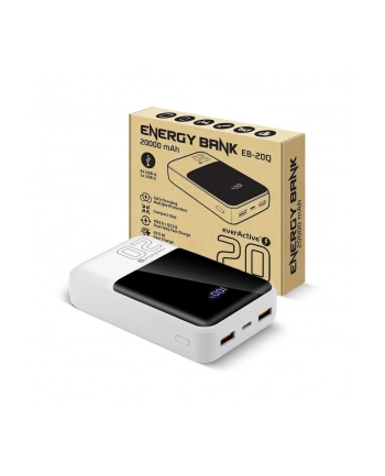 everactive Powerbank 20 000 mAh 2X USB 1X USB-C 22,5W QC4.0 wyświetlacz LCD nr 1