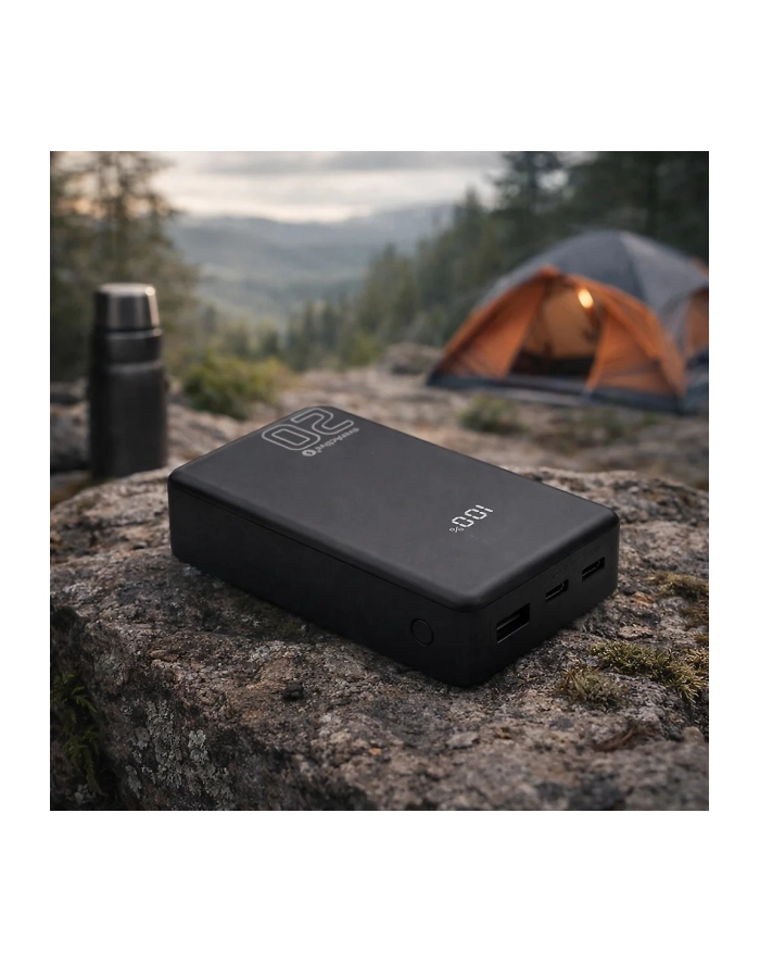 everactive Powerbank 20 000 MAH 2X USB-C 1X USB 20W QC4.0 wyświetlacz LCD główny