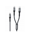Swissten Kabel Do Ładowania W Oplocie 2W1 Usb C 2X 100 1 5M - nr 1