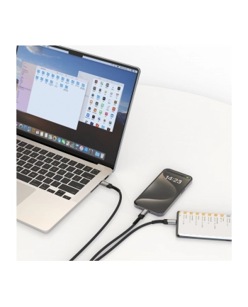 Swissten Kabel Do Ładowania W Oplocie 2W1 Usb C 2X 100 1 5M nr 2
