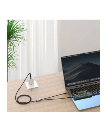 Swissten Kabel Do Ładowania W Oplocie 2W1 Usb C 2X 100 1 5M nr 1