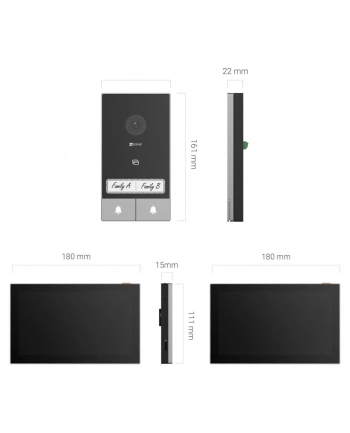 Ezviz Wideodomofon HP7 2-Family Kit CSHP73MP2 nr 2