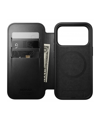 Nomad Modern Leather Folio iPhone 17 Pro czarny Horween