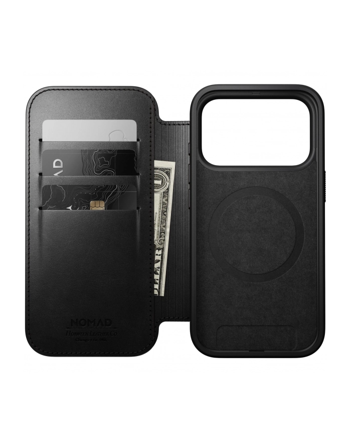 Nomad Modern Leather Folio iPhone 17 Pro czarny Horween główny