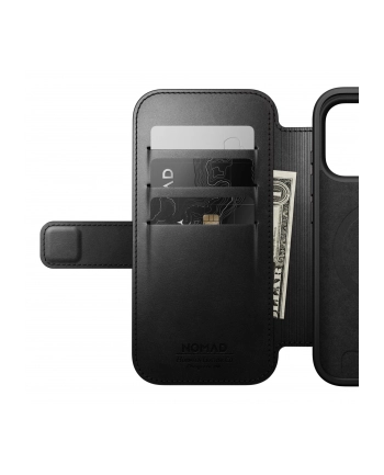 Nomad Modern Leather Folio iPhone 17 Pro czarny Horween