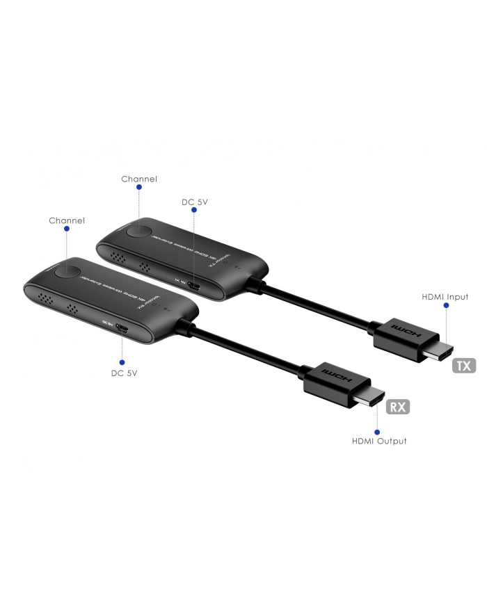 Premiumcord Kabel HDMI Wireless extender, Mini, 4K@60Hz na 20m główny