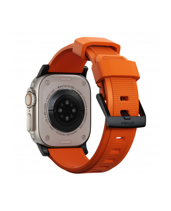 Nomad Rugged Strap Ultra Orange Connector Black 42/44/45/49mm