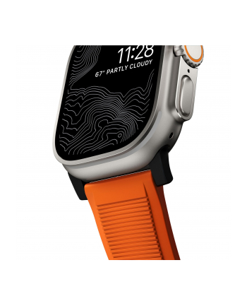 Nomad Rugged Strap Ultra Orange Connector Black 42/44/45/49mm