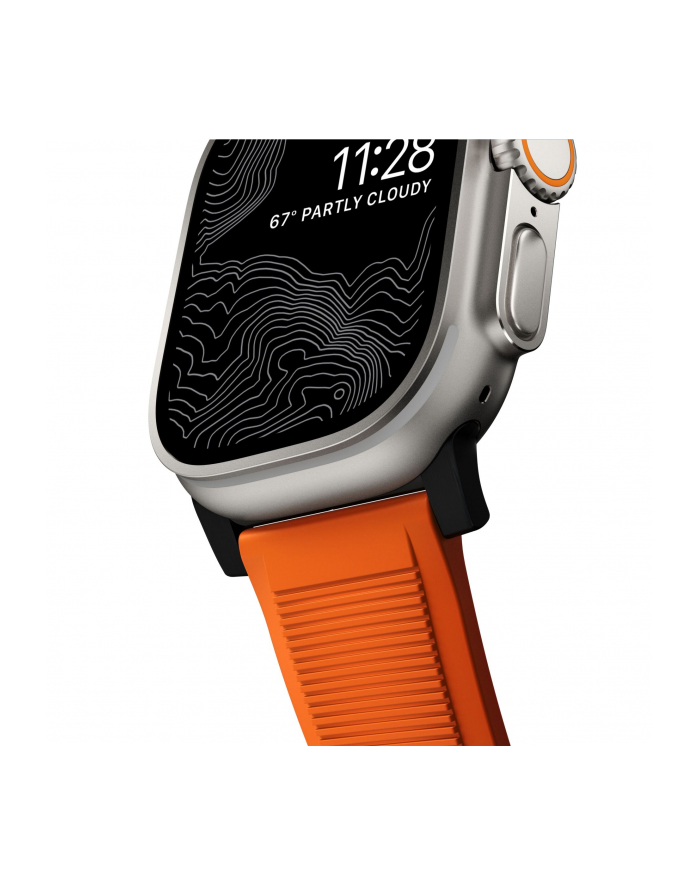Nomad Rugged Strap Ultra Orange Connector Black 42/44/45/49mm główny