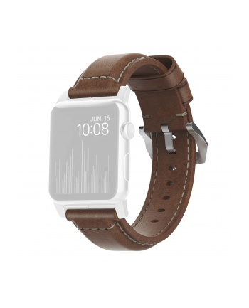 Nomad Strap Trad. Lthr. Brown Connect. Silver 42/44/45/49mm