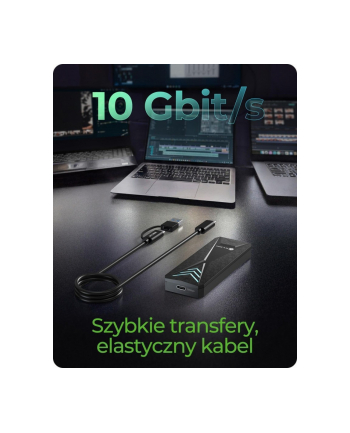 icybox Obudowa dysku IB-1805ML-CU31 NVMe M.2 SSD, RGB oświetlenie