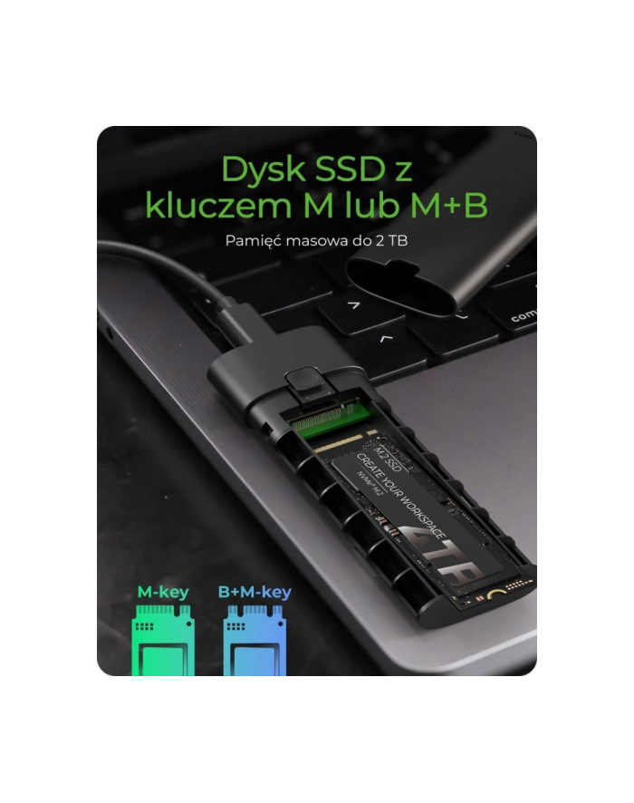 icybox Obudowa dysku IB-1806MT-CU31 M.2 NVMe SSD 10 Gbps główny