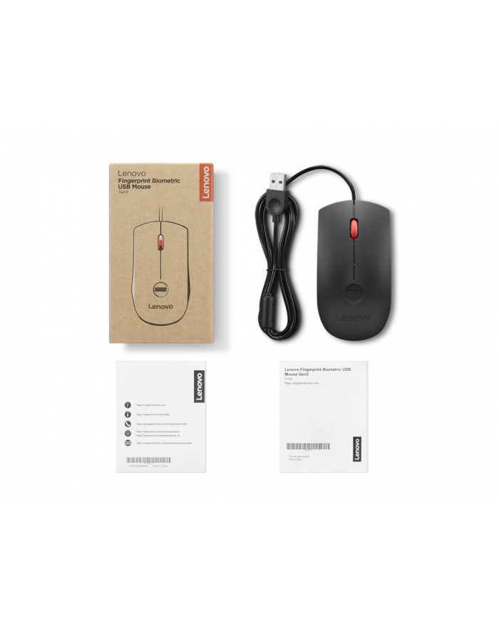 lenovo Mysz biometryczna USB z czytnikiem linii papilarnych Gen3 4Y51S24029 główny