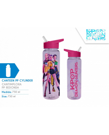 kids euroswan Butelka sportowa bidon PP 750ml K-POP Demon Hunters