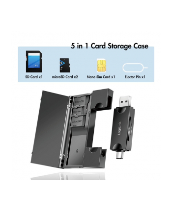 logilink Czytnik kart USB3.2 Gen 1, SD/microSD