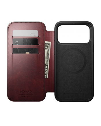 Nomad Modern Leather Folio iPhone 17 Pro Max bordowy  H. nr 1