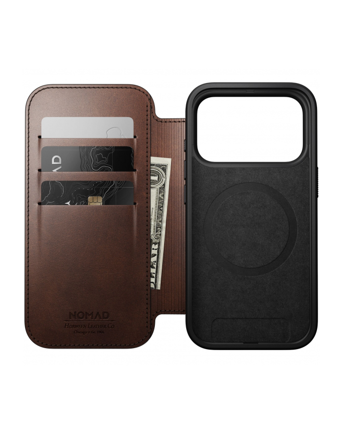 Nomad Modern Leather Folio iPhone 17 Pro Rustic brazowy H. główny
