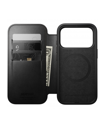 Nomad Modern Leather Folio iPhone 17 Pro czarny Horween nr 1