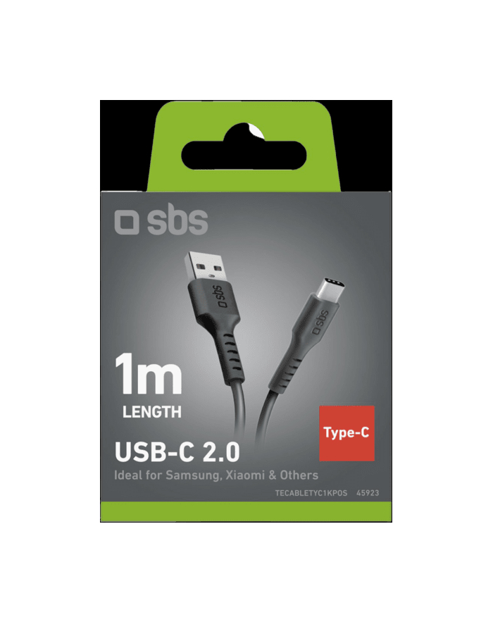 Sbs USB do USB-C 2.0 1m (czarny) (TECABLETYC1KPOS) główny