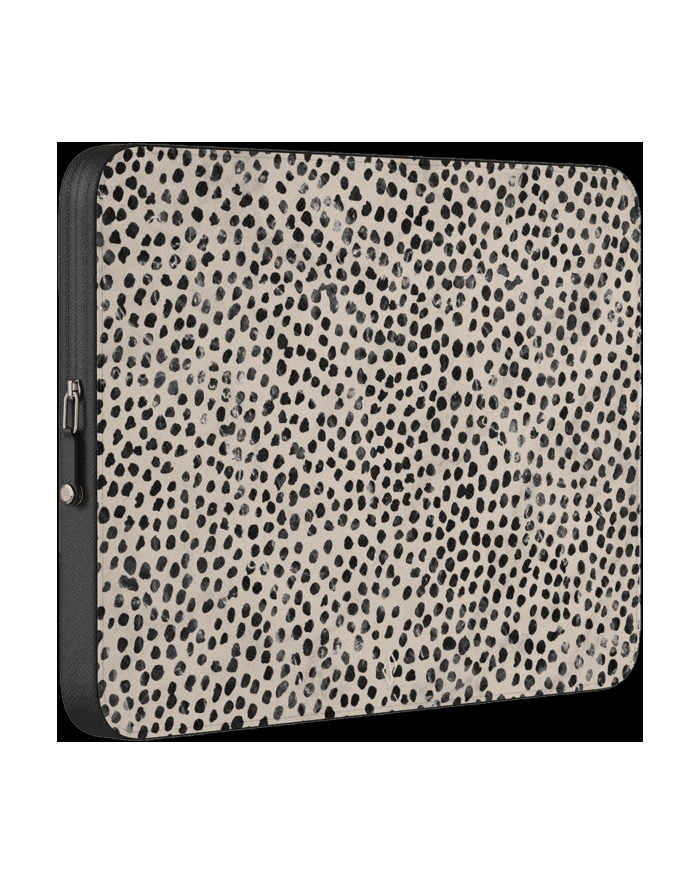 Burga Uniwersalne Etui Na Laptopa Do 16'' Almond Latte Beżowe W Czarne Kropki główny
