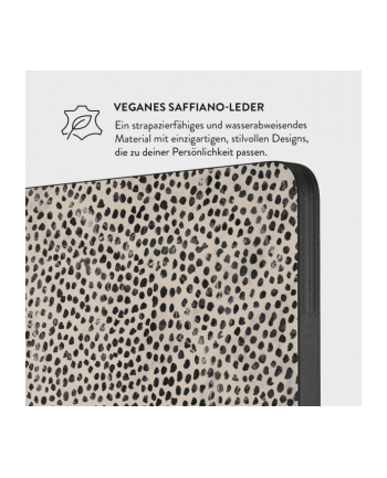 Burga Uniwersalne Etui Na Laptopa Do 16'' Almond Latte Beżowe W Czarne Kropki