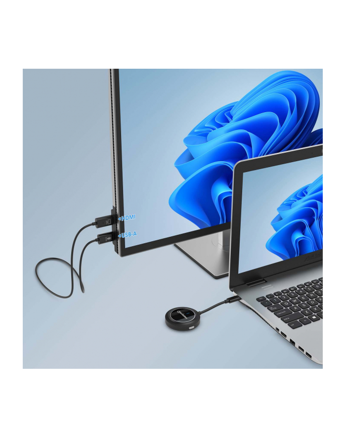 Manhattan Bezprzewodowy Transmiter Obrazu Usb-c do Hdmi 1080p60Hz do 30 m główny